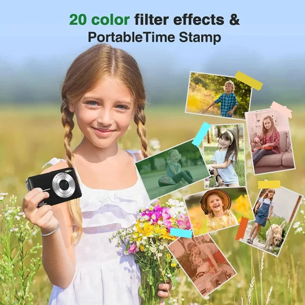 DC403 1080P HD Digital Children Camera Camcorder 44MP 16X Zoom Portable Mini Video Recorder Monocular Telescope Antishake – Image 2