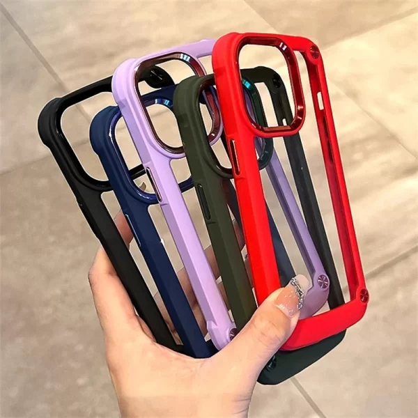 Luxury Rugged Heavy Duty Shockproof Case For iPhone 16 15 14 13 12 11 Pro Max 16Plus Silicone Bumper Transparent Hard Back Cover – Image 4