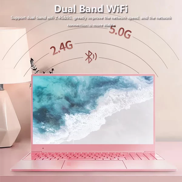 11th Gen Celeron N5095 Laptop - Win 10/11, 16GB 32GB RAM, 128GB - 2TB SSD. 2.4G/5.0G WiFi & Bluetooth, stylish pink keyboard. – Image 4