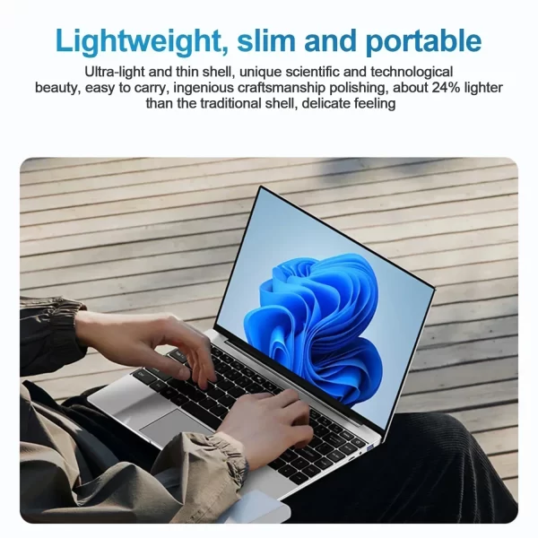 Ultra Slim 14.1" Laptop 16GB RAM 2TB SSD Intel N3700 Notebook Gamer Windows 11 Pro 1920*1080 Display Office Study Computer PC – Image 4