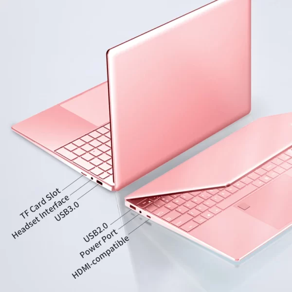 11th Gen Celeron N5095 Laptop - Win 10/11, 16GB 32GB RAM, 128GB - 2TB SSD. 2.4G/5.0G WiFi & Bluetooth, stylish pink keyboard. – Image 5