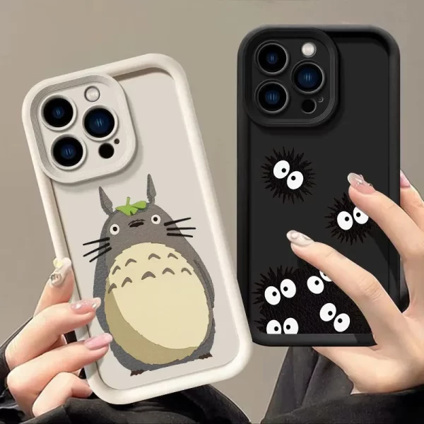 Japanese Anime Dragon Cat Spirited Soft Case For iPhone 16 Pro Cases iPhone 15 14 13 12 Mini 11 Pro Max 16 Plus X XR Phone Cover – Image 2