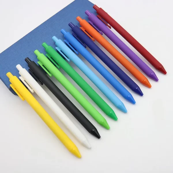 Custom. Macaron Color Frosted Glue Spray Press Advertising Gel Pen Customized Ballpoint Pen Printing Promotional Advertising Cus – Image 3