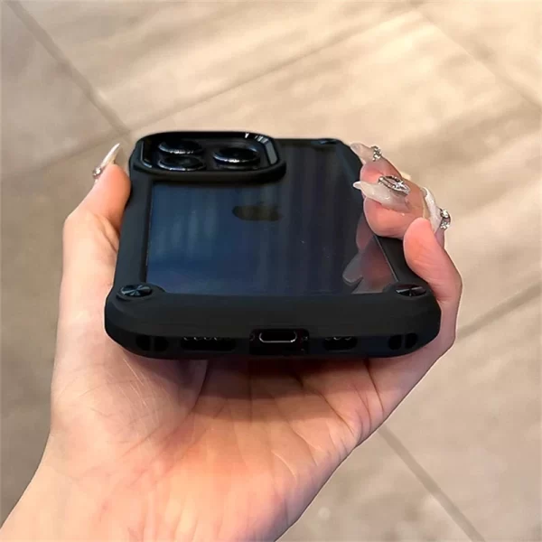 Luxury Rugged Heavy Duty Shockproof Case For iPhone 16 15 14 13 12 11 Pro Max 16Plus Silicone Bumper Transparent Hard Back Cover – Image 6