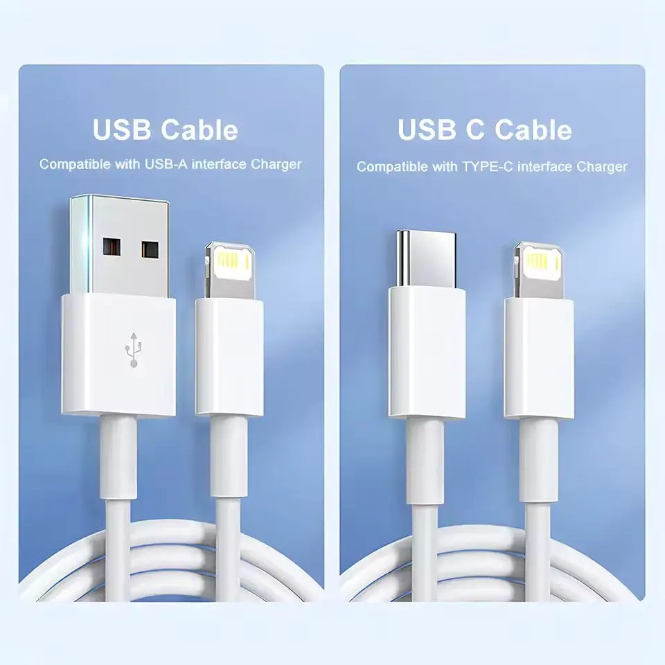 Câble USB PD 35W pour iPhone 16 15 14 13 12 11 Pro Max 7 8 Plus XS XR, câbles USB C de charge rapide, accessoires de chargeur de fil de Date de 2M – Image 3