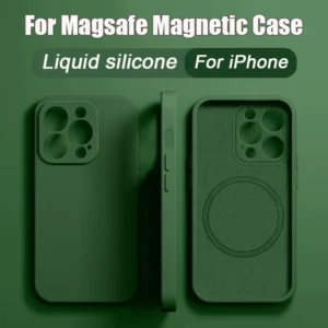 Étuis de téléphone en silicone liquide de luxe pour For iPhone, couverture de charge sans fil For Magsafe, accessoires de téléphone, 15, 14, 11, 13, 12 Pro Max Plus