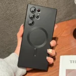 Étuis de téléphone magnétiques de luxe pour Samsung Galaxy, chargement sans fil, coque souple, Magsafe, S24, S23, S22, S21 Fe S25 Ultra Plus, 256