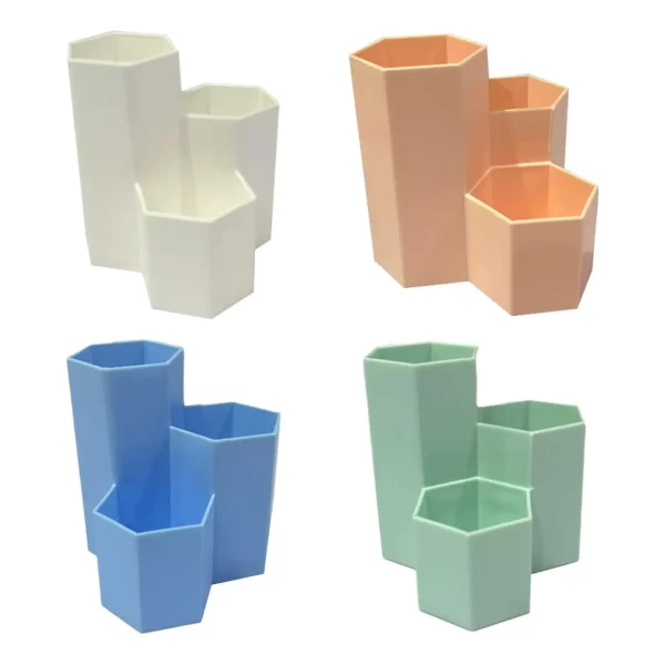 Multi-Function Holder 3-Compartment Pencil Pen Cup Desktop Brushes Storage Solution for Desk Accessories Countertop – Image 2