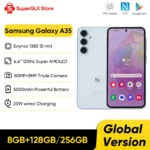 2024 nouveau Samsung Galaxy A35 5G Smartphone 128GB/256GB Exynos 1380 Android 14 OS 6.6in 120Hz Super AMOLED affichage 5000mAh batterie