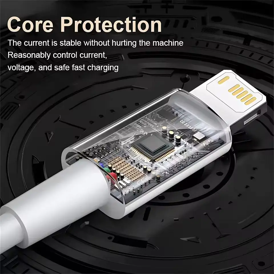 Câble USB PD 35W pour iPhone 16 15 14 13 12 11 Pro Max 7 8 Plus XS XR, câbles USB C de charge rapide, accessoires de chargeur de fil de Date de 2M – Image 5