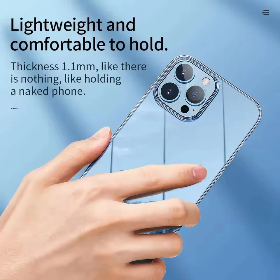 Coque de téléphone transparente Ultra fine, étui arrière souple en Silicone pour iPhone 11 12 13 14 15 16 Pro Max 8 7 6 5 Plus Mini X XR XS – Image 2