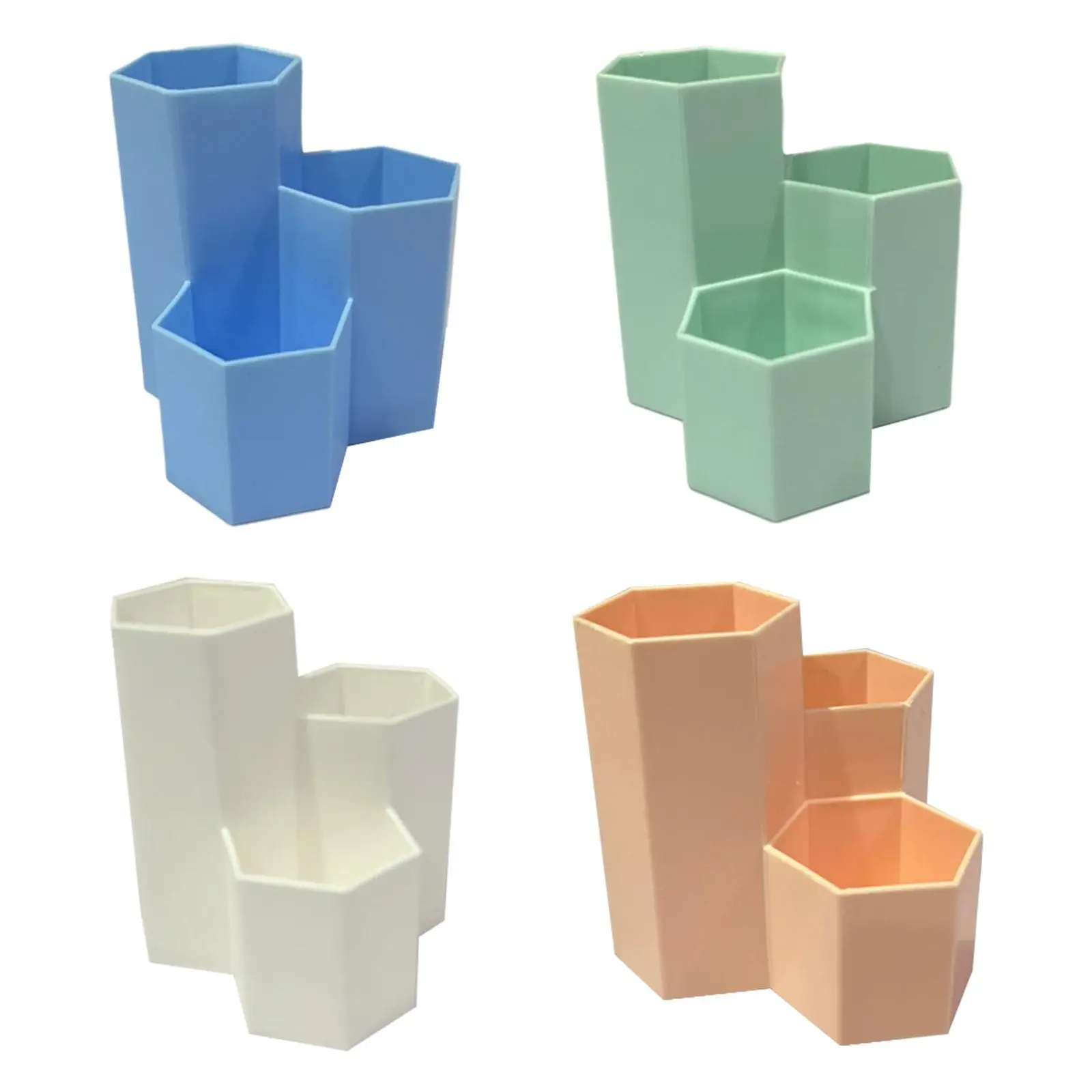Multi-Function Holder 3-Compartment Pencil Pen Cup Desktop Brushes Storage Solution for Desk Accessories Countertop