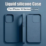 16ProMax nouveaux étuis en Silicone liquide pour Apple iPhone 16 Pro Max Plus 16 couleurs coque souple pare-chocs antichoc couverture accessoires de téléphone