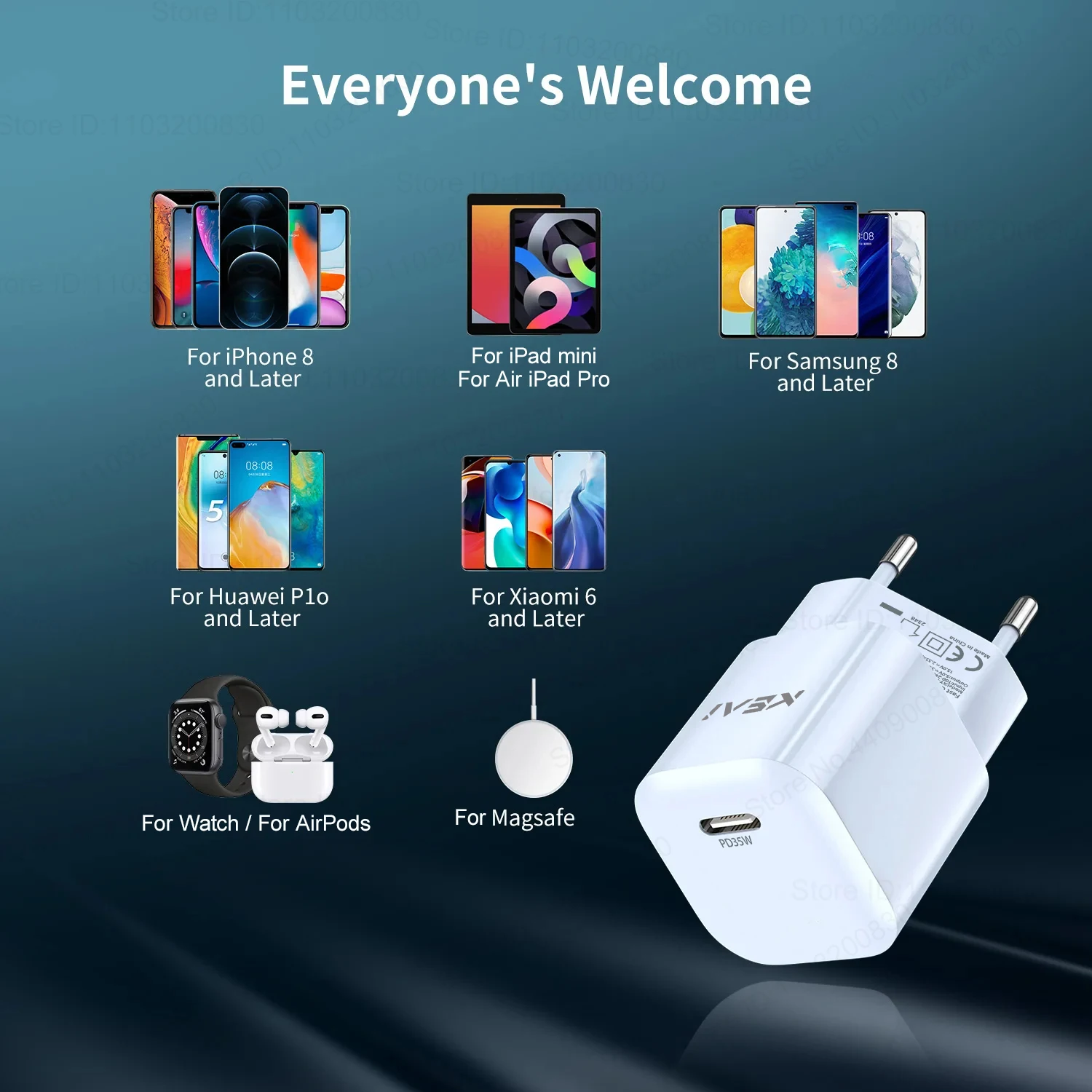EllAI-Chargeur GaN pour iPhone, Charge Rapide USB C, Adaptateur de Téléphone Ultra, 35W, Xiaomi 14, Oneplus, Samsung S24, 15, 14, 11, 12, 13 Pro Max – Image 2