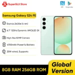 2024 nouveau Samsung Galaxy S24 FE Exynos 2400e 6.7 « 120Hz AMOLED affichage haute résolution 50MP caméra Android14 Samsung S24 FE AI Smartphone