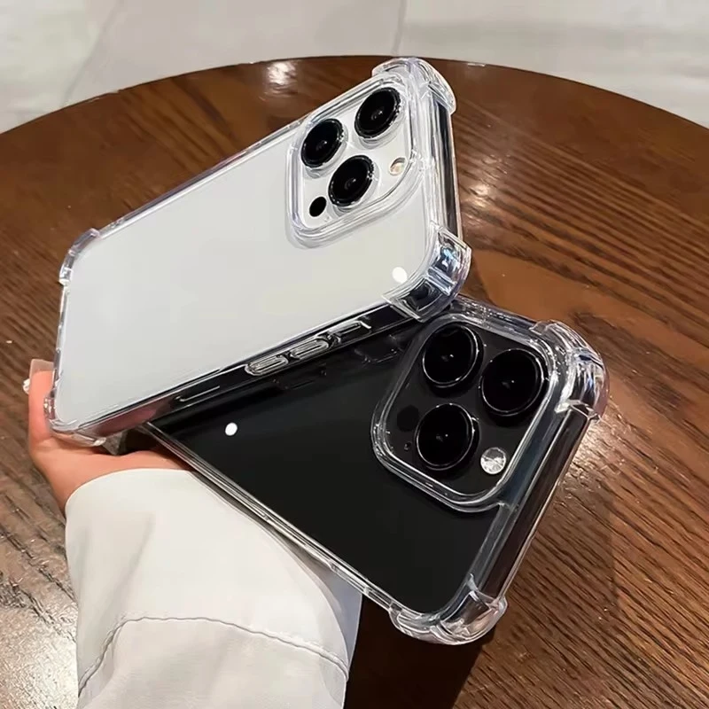 Coque de téléphone transparente en Silicone, antichoc, étui arrière de Protection d'objectif pour iPhone 13 11 12 14 15 16 Pro Max 7 8 Plus Mini X XS XR 5 6 – Image 6