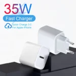 Adaptateur de charge rapide USB C, chargeur de données, accessoires de téléphone, PD 35W, For Apple iPhone 15 14 13 12 11 Pro Max Plus