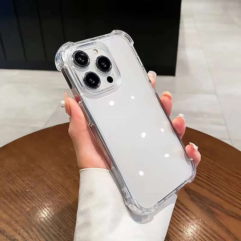 Coque de téléphone transparente en Silicone, antichoc, étui arrière de Protection d'objectif pour iPhone 13 11 12 14 15 16 Pro Max 7 8 Plus Mini X XS XR 5 6 – Image 2