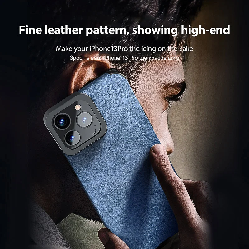 Coque de téléphone souple en cuir fourrure de luxe, protection complète de l'objectif, accessoires de téléphone, iPhone 15 14 13 12 11 Pro Max Plus, mode 256 – Image 3