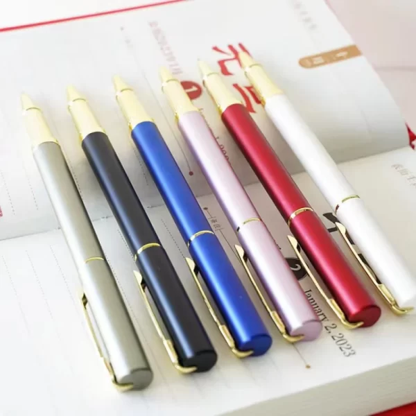 Custom. Metal Penholder Gel Pen Signature Pen Heavy Hand Feeling Student Lettering Ball Pen Black 0.5mm Examination Exclusive Bu – Image 2
