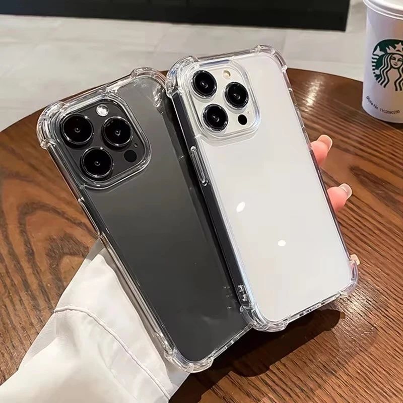 Coque de téléphone transparente en Silicone, antichoc, étui arrière de Protection d'objectif pour iPhone 13 11 12 14 15 16 Pro Max 7 8 Plus Mini X XS XR 5 6 – Image 4