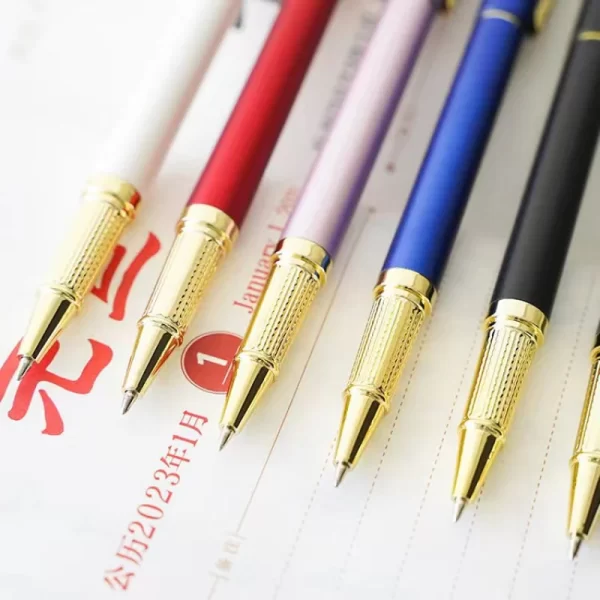 Custom. Metal Penholder Gel Pen Signature Pen Heavy Hand Feeling Student Lettering Ball Pen Black 0.5mm Examination Exclusive Bu – Image 3