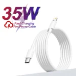 Câble USB PD 35W pour iPhone 16 15 14 13 12 11 Pro Max 7 8 Plus XS XR, câbles USB C de charge rapide, accessoires de chargeur de fil de Date de 2M