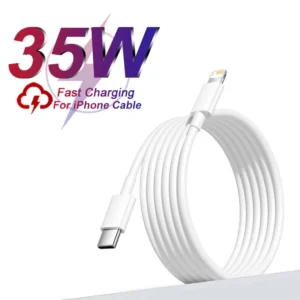 Câble USB PD 35W pour iPhone 16 15 14 13 12 11 Pro Max 7 8 Plus XS XR, câbles USB C de charge rapide, accessoires de chargeur de fil de Date de 2M