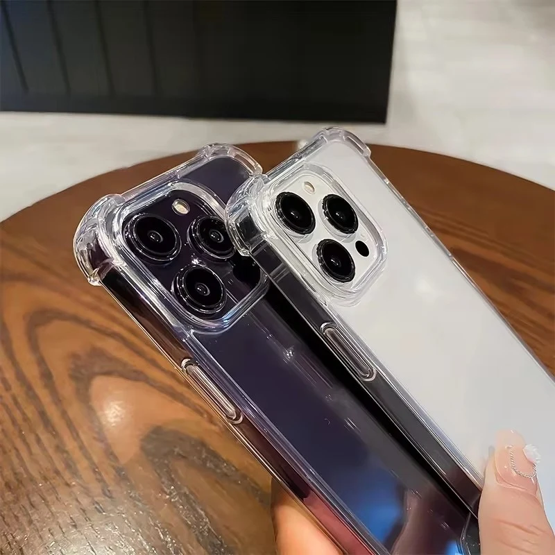Coque de téléphone transparente en Silicone, antichoc, étui arrière de Protection d'objectif pour iPhone 13 11 12 14 15 16 Pro Max 7 8 Plus Mini X XS XR 5 6 – Image 5