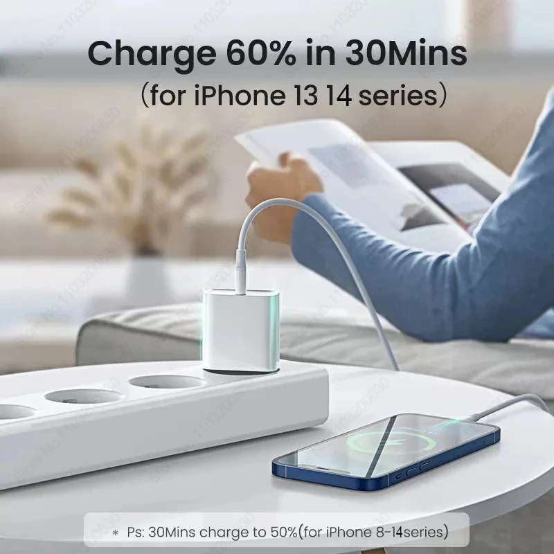 Chargeur rapide USB de type C, adaptateur de charge rapide, accessoires de téléphone portable, For Apple PD 20W, For iPhone 16 15 11 14 12 13 Pro Max Plus – Image 5