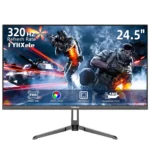 FYHXelsMoniteur PC de jeu grand angle, 24.5 pouces, HDMI, DP, 320Hz, 1080P, réponse rapide 1ms avec rétroéclairage LED