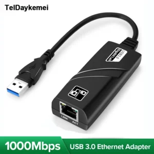 10/100/1000Mbps filaire USB 3.0 TypeC USB vers Rj45 Lan Ethernet adaptateur RTL8153 carte réseau pour PC Macbook Windows ordinateur portable