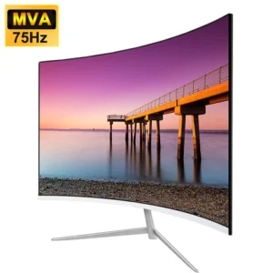 Écran incurvé d'ordinateur Gaming MVA FHD 24/27 P, 1080 pouces, 75Hz, 2800R HDMI/VGA DCR, protection des yeux, VESA 100x100, réponse 2ms