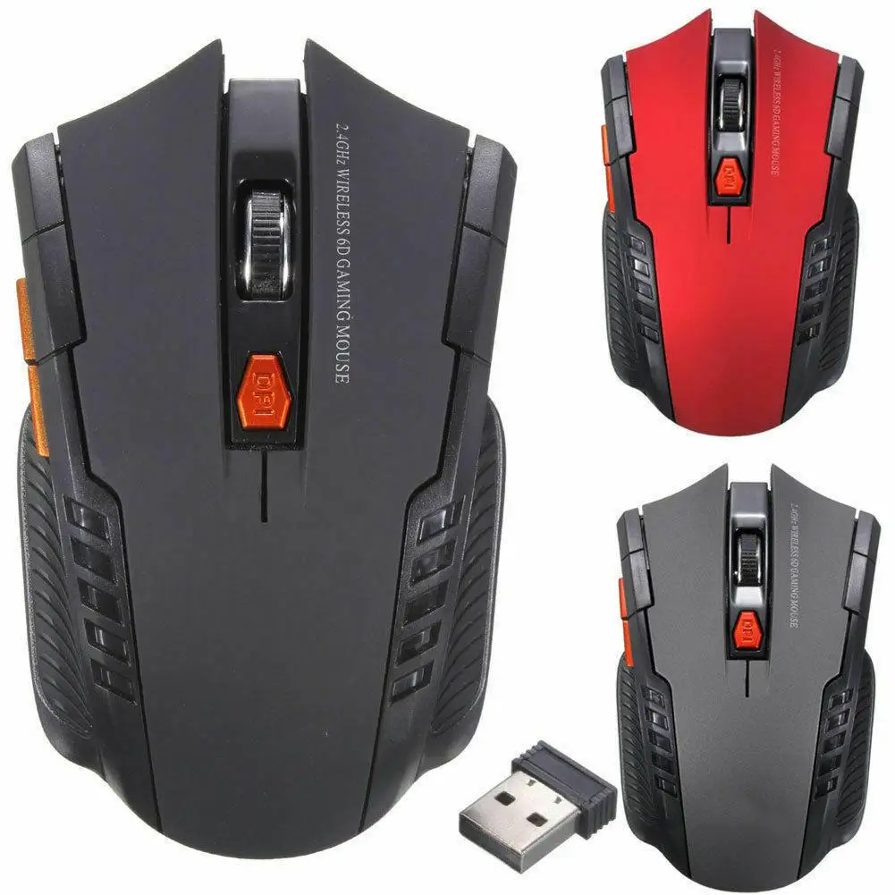 Mini souris de jeu optique sans fil 2,4 Ghz et récepteur USB 1200 dpi pour ordinateur portable