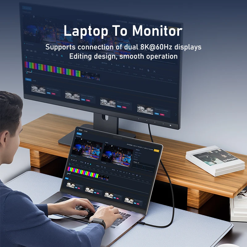 Câble Thunder-bolt 5 120Gbps synchronisation de données 240W charge rapide 16K30Hz câble USB4 Type C Compatible pour MacBook, iPad, station d'accueil, SSD – Image 5