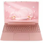 Ordinateur portable rose 15.6 pouces alimenté par Windows 11 Intel Celeron N5095 16 Go de RAM 1 To SSD 2.4G + 5G WiFi double bande Écran à lunette ultra-étroite