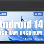 URAO C11 PC tablette 10 pouces Android 14 tablette 8GB RAM + 64GB ROM + 1TB extension CPU A523 octa-core 8MP + 5MP caméra Face ID OTG WiFi