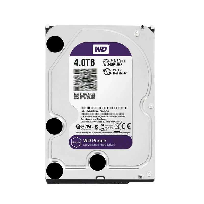 Western Digital WD violet HDD 1 to 2 to 3 to 4 to SATA 6.0 Gb/s 3.5 "disque dur pour système de sécurité enregistreur vidéo DVR NVR CCTV – Image 2