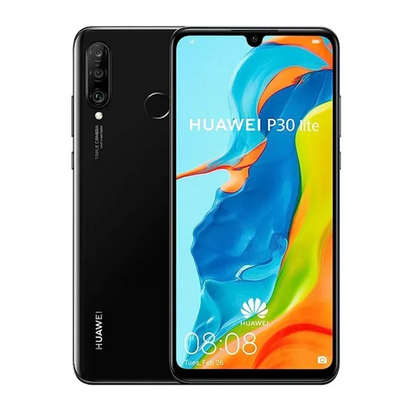 Huawei P30 Lite Smartphone Android mondial débloqué, 6,15 pouces, 128 Go de ROM, 24 MP + 32 MP, Google Play Store, téléphone portable, débloqué – Image 5