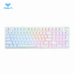 AULA F99Pro Version plume légère Structure de joint de commutateur silencieux clavier mécanique rvb échange à chaud avec bouton multimédia