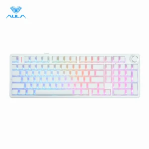 AULA F99Pro Version plume légère Structure de joint de commutateur silencieux clavier mécanique rvb échange à chaud avec bouton multimédia