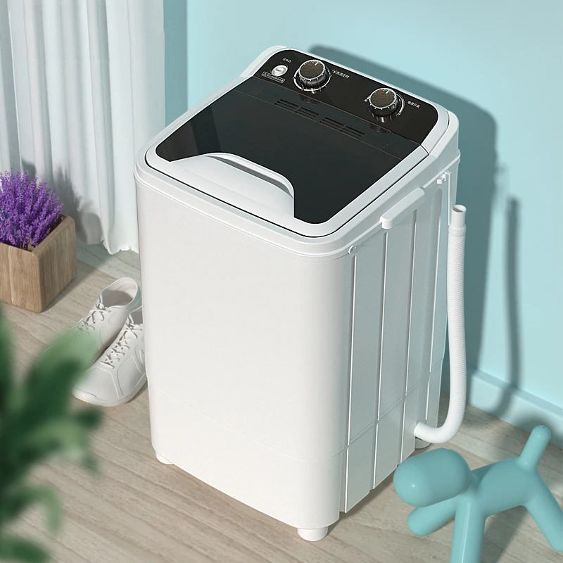 Grande machine à laver domestique à seau unique, grande capacité, semi-automatique, petite mini machine à laver, appareil ménager pour dortoir – Image 5
