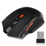 Souris sans fil 2.4G récepteur USB 6 boutons souris optique sans fil professionnelle souris à défilement droit USB pour ordinateur portable Gamer