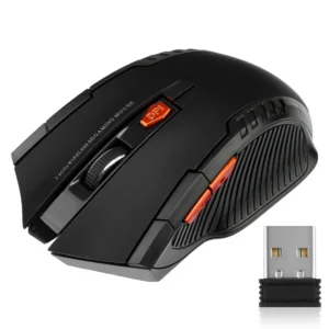 Souris sans fil 2.4G récepteur USB 6 boutons souris optique sans fil professionnelle souris à défilement droit USB pour ordinateur portable Gamer