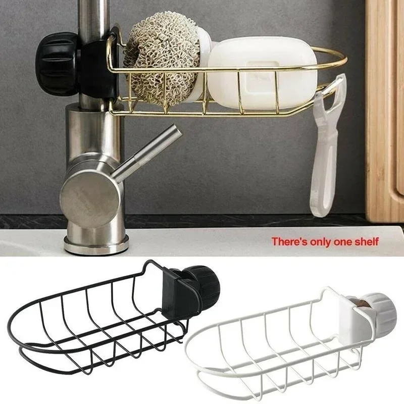 Robinet éponge savon tissu égouttoir stockage 1PC cuisine évier support organisateur étagère porte-vaisselle – Image 5