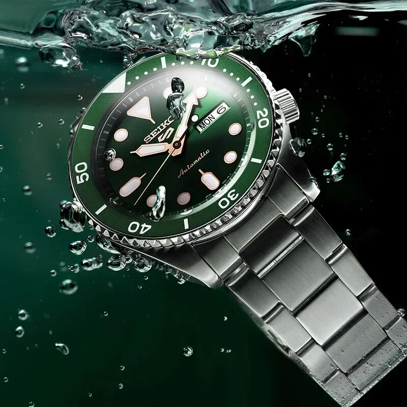 Original Seiko 5 montre à Quartz montres pour hommes étanche ceinture en acier montre pour hommes montre de mode et décontractée – Image 2