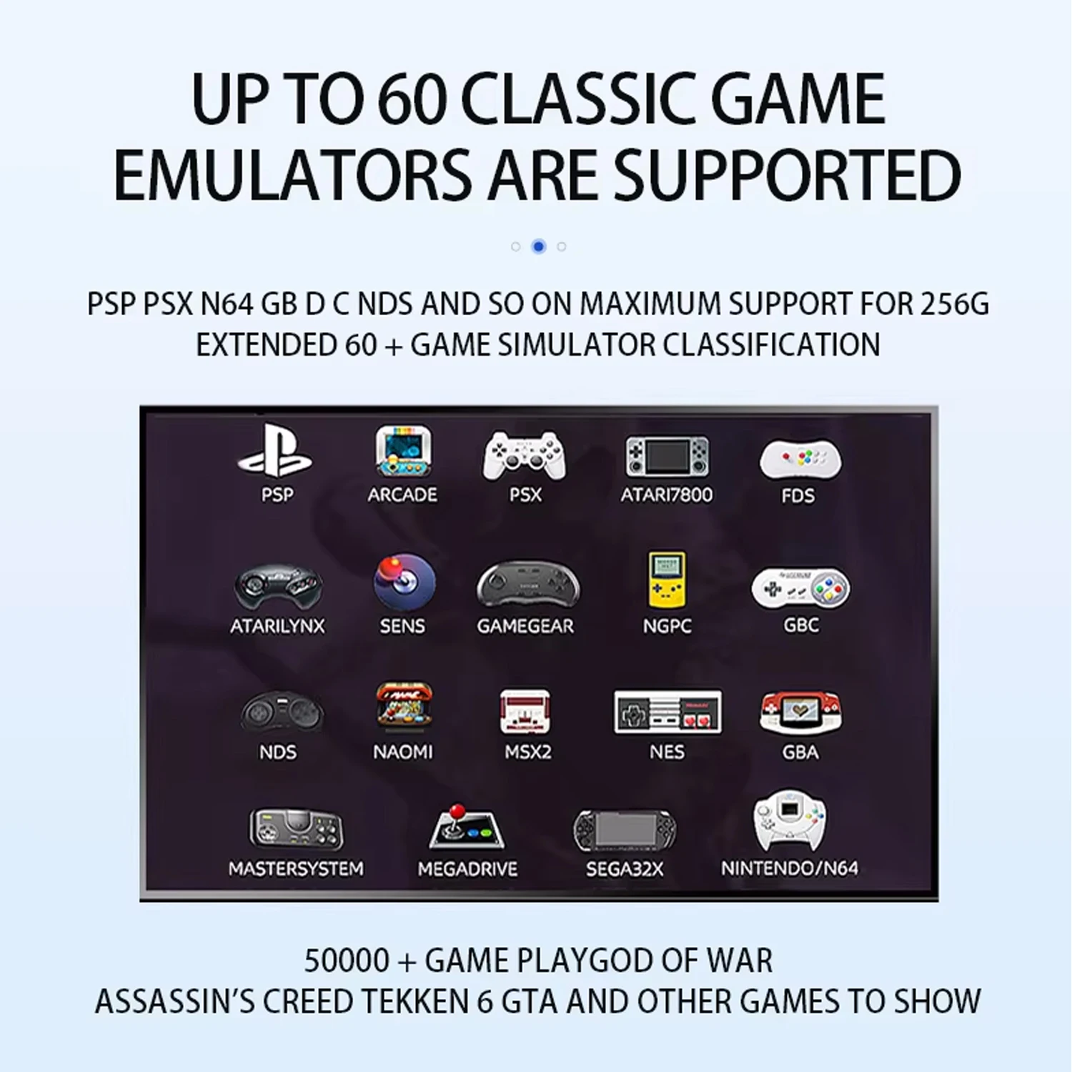 G11 Pro rétro boîte de jeu 4K HD TV bâton de jeu Console de jeu vidéo 128G intégré 40000 jeux lecteur de jeu Portable sans fil Gamepa – Image 3