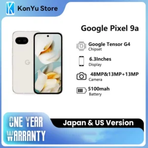 Nouveau téléphone portable Google Pixel 9a 6.3 pouces 1080x2424 pOLED 120Hz 5100mAh filaire Google Tensor G4 Titan M2 8G RAM 128/256G