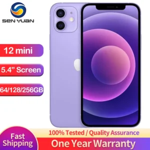 APPLE-Authentique smartphone iPhone 12 Mini de 64, 128 ou 256 Go débloqué, téléphone portable, 4 Go de RAM, processeur A14 Bionic Hexa Core, écran 5.4 pouces, caméra 12 Mpx, connectivité 5G, nouveau modèle de 98%