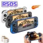 Nouvelle mise à niveau Console de jeux vidéo R50S 128G 5.1 pouces écran IPS deux joueurs 20000 + jeux classiques Console de jeu de poche rétroïde